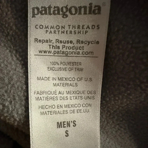 Patagonia Men's Micro D Fleece Pullover Feather Gray Sweater size S - Picture 6 of 6